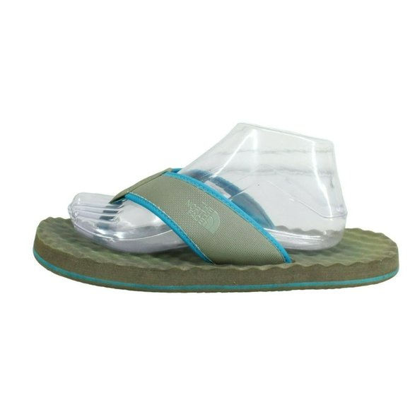 The North Face Green Nylon Slip On Flip Flop Thong Sandals Size 10 - Picture 1 of 9